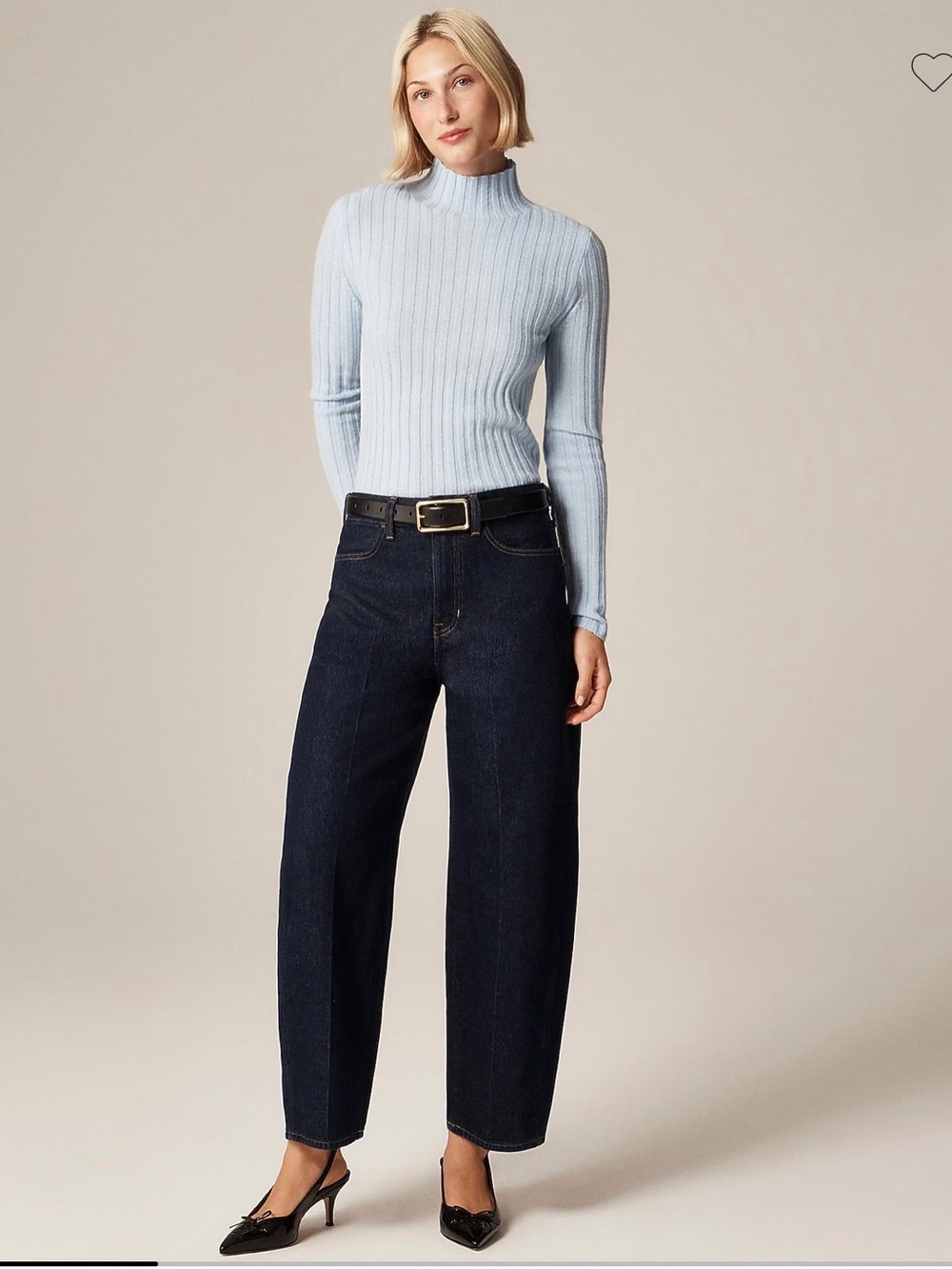 J.Crew Barrel Leg Jeans Size 26 Dark Indigo Blue CK153 Rigid Cotton Denim New